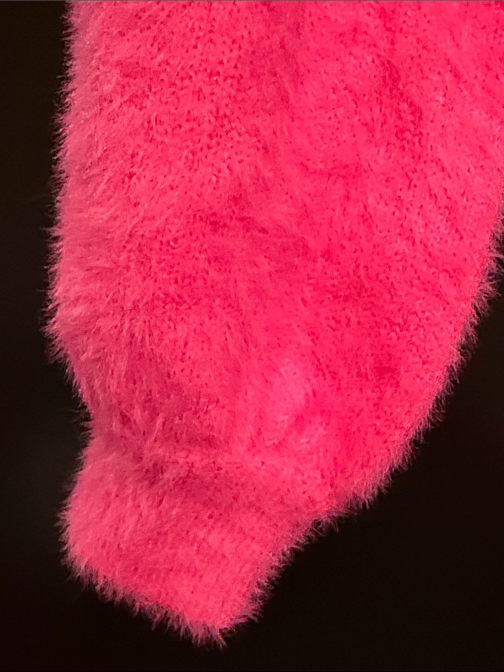 Fuzzy Cropped Altar’d State Sweater - Hot Pink M - Picture 4 of 6